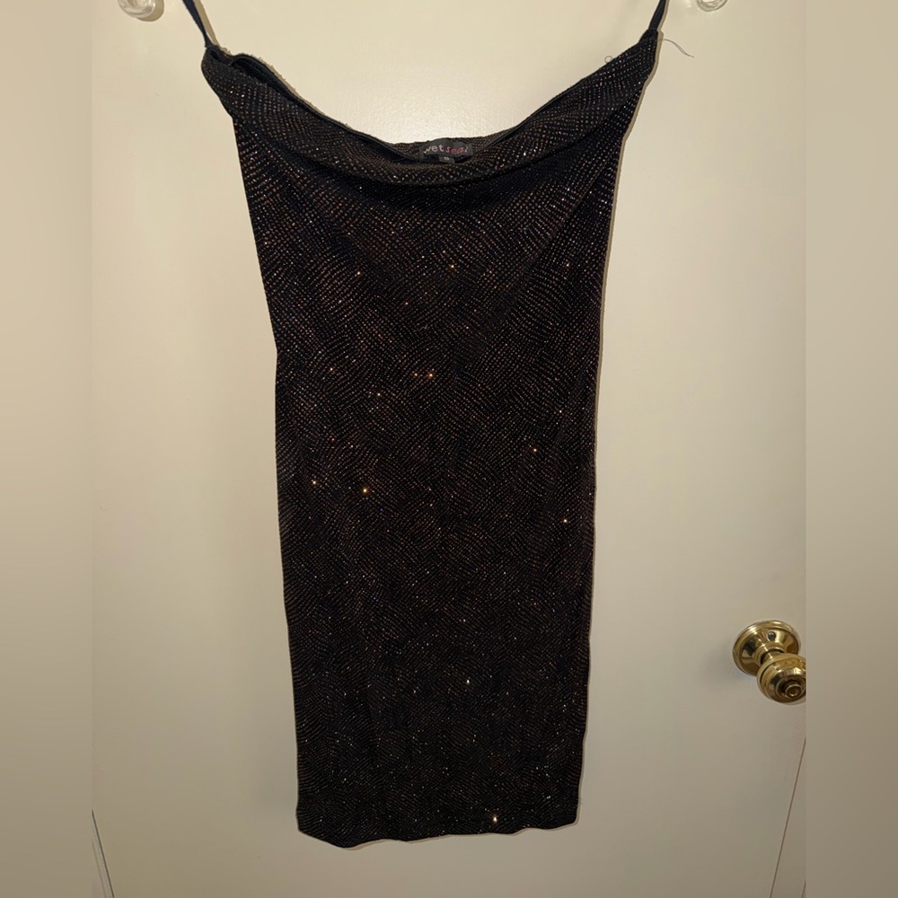 Wet Seal Black Metallic dress